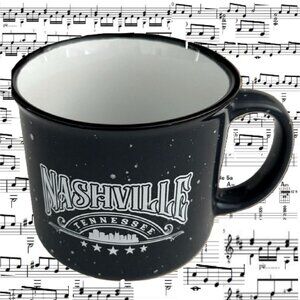 Nashville Tennessee Speckled Ceramic Mug 16 oz Music City Coffee Tea Soup Cup